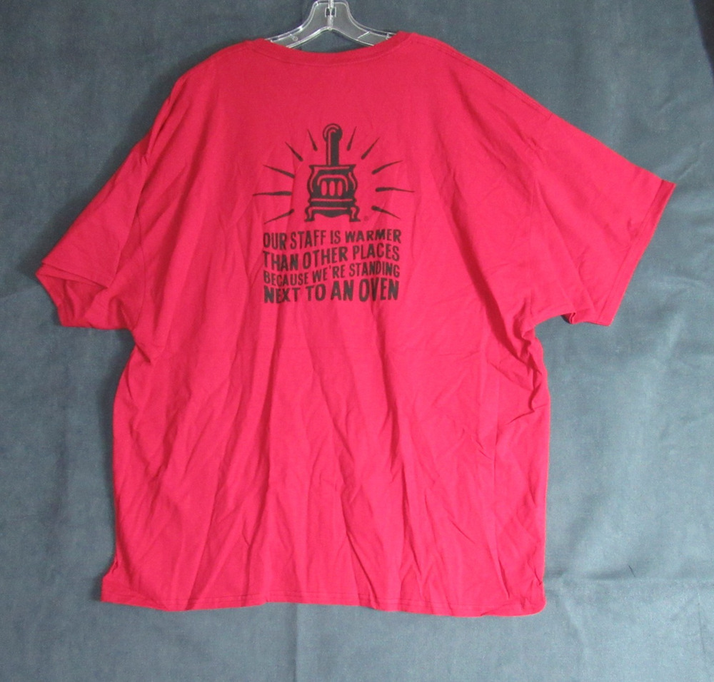 Potbelly T Shirt Mens Size 3XL Red Uniform Work Short Sleeve Tee